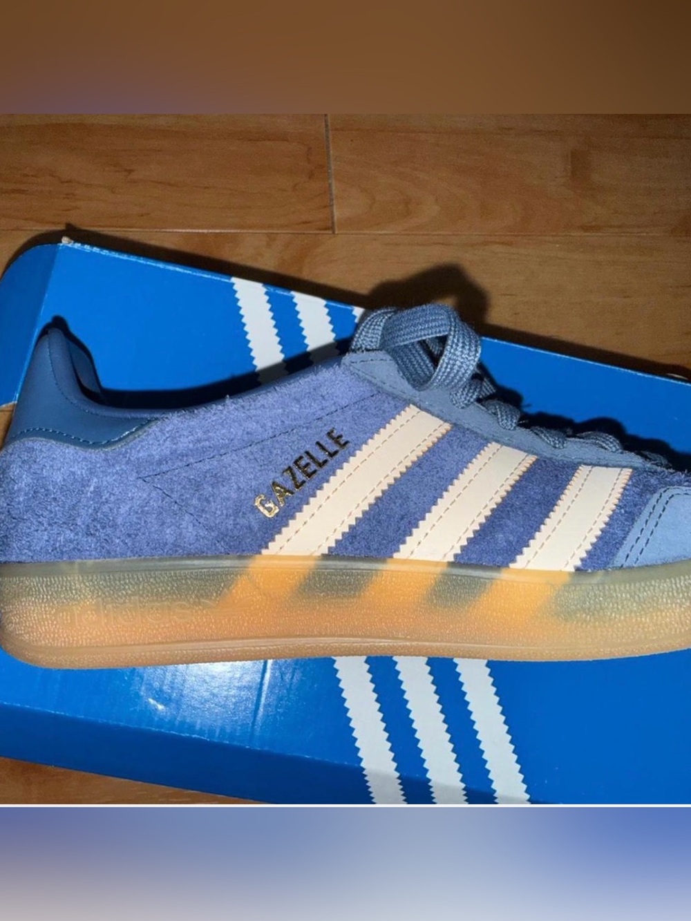 Adidas Gazelle Indoor 'Dark Blue Bliss Orange' sneakers - Picture 4 of 8